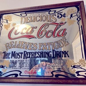 Original Coca-Cola mirror sign